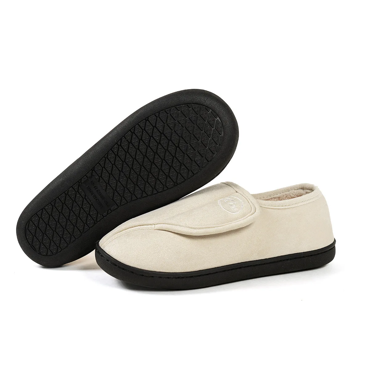 Litfun Winter Warm Cotton Slippers For Women Men Outdoor Anti-slip Faux Fur Cotton Shoes Indoor Soft Cozy Plush Flat House Shoes