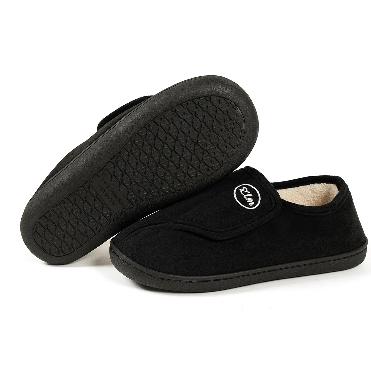 Litfun Winter Warm Cotton Slippers For Women Men Outdoor Anti-slip Faux Fur Cotton Shoes Indoor Soft Cozy Plush Flat House Shoes