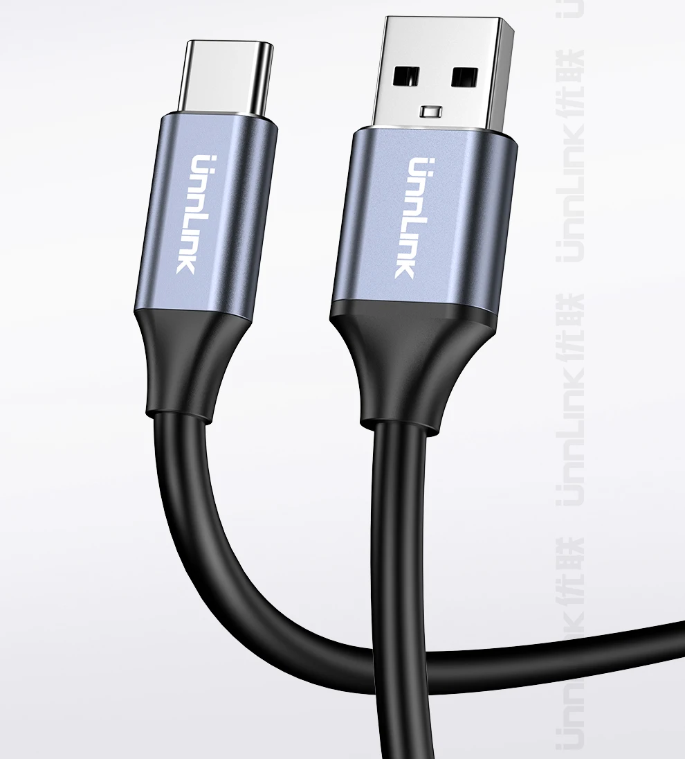 Unnlink USB 3.2 10Gbps Type C Cable USB A to Type-C Data Transfer USB C SSD Hard Disk Wire 3A PD 65W Fast Charging