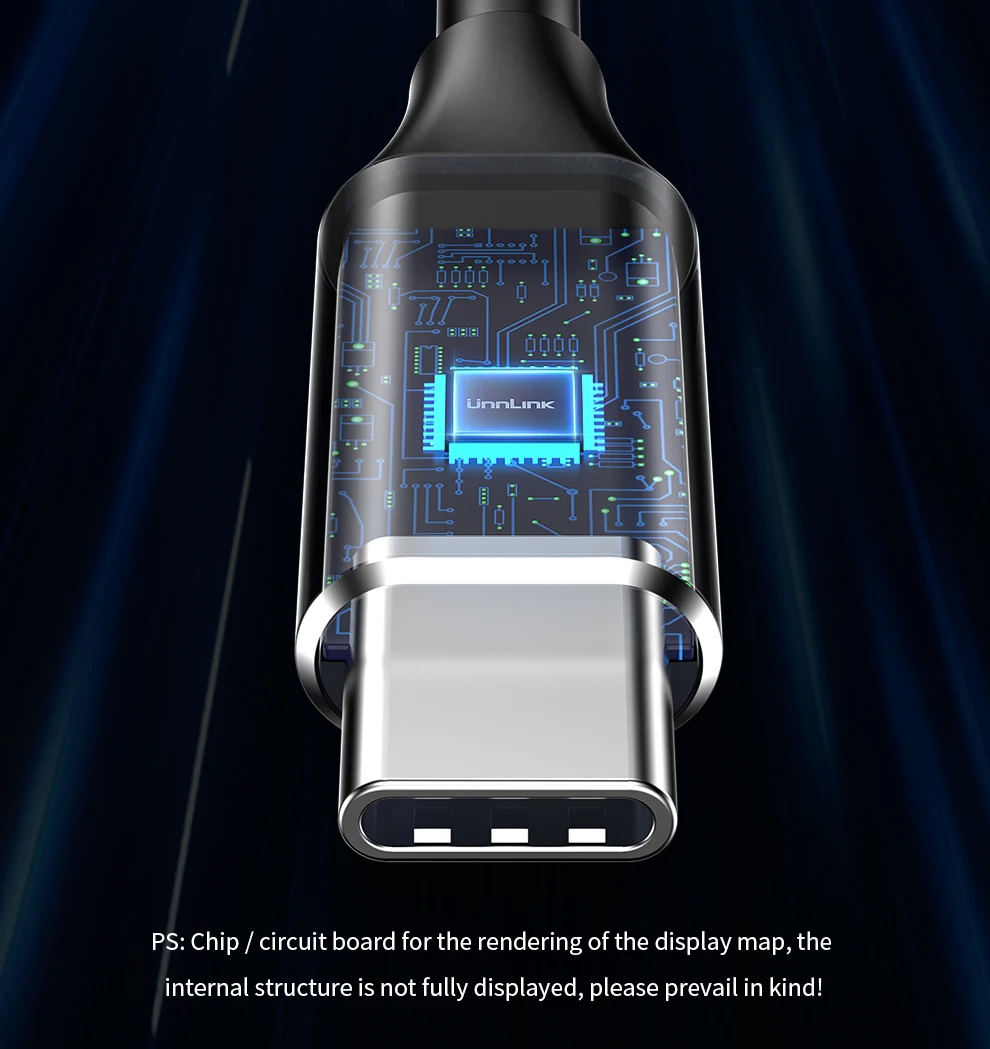 Unnlink USB 3.2 10Gbps Type C Cable USB A to Type-C Data Transfer USB C SSD Hard Disk Wire 3A PD 65W Fast Charging