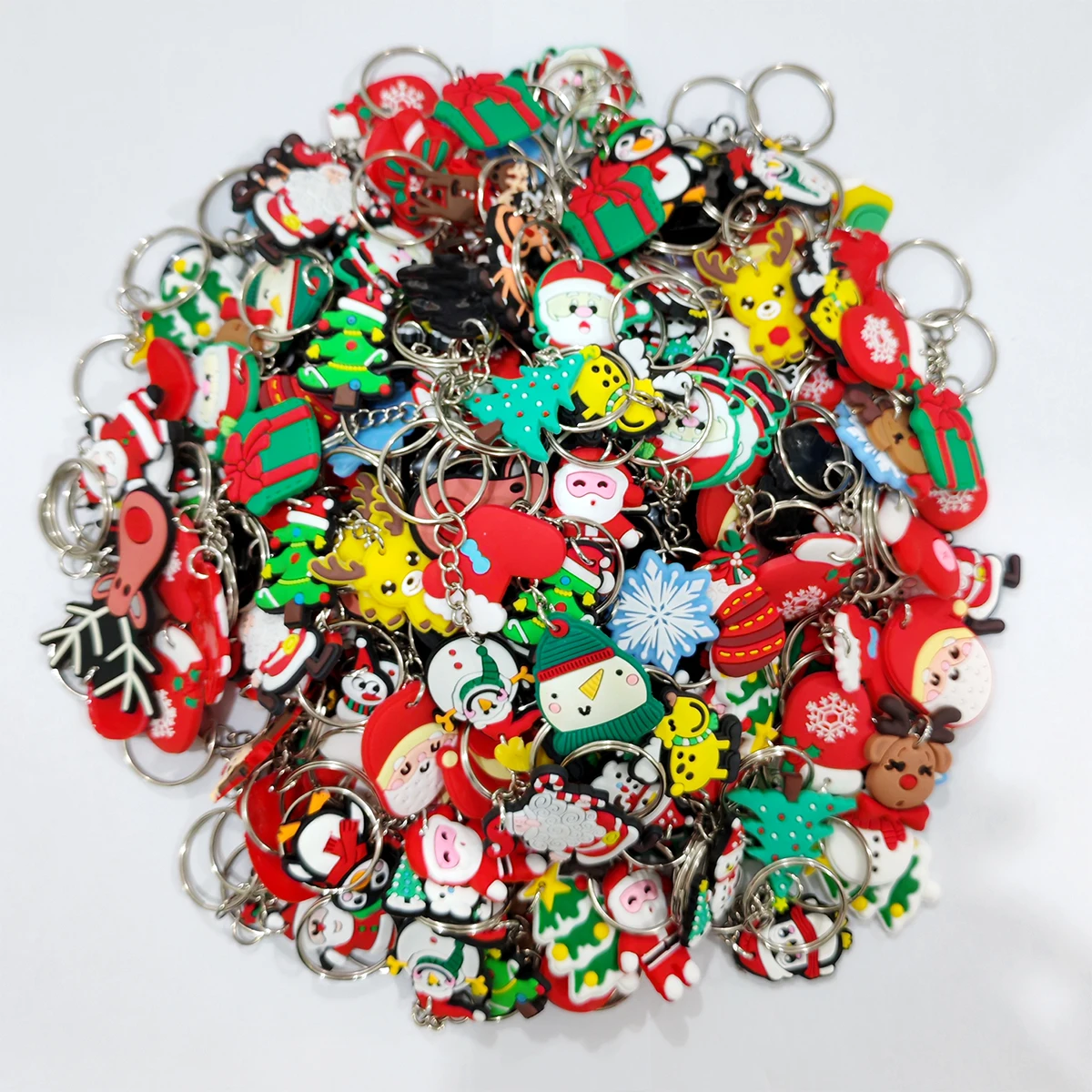 30/45Pcs (Mix) Random Style Christmas Gifts Keyring Ornament Purse Bag Accessories Keychain For Party Gift