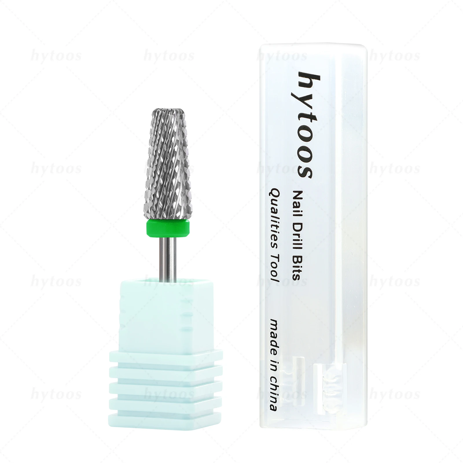 HYTOOS Tapered 5 in 1 Nail Drill Bit Cross Teeth Carbide Nail Bits Remove Gel Electric File Drills Machine Manicure Accessories