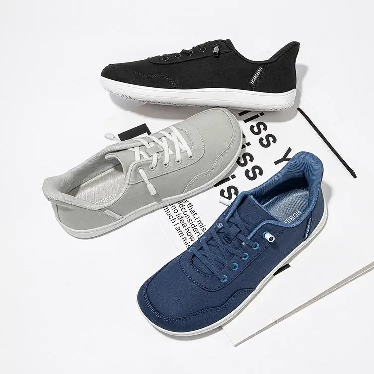 HOBIBEAR Unisex Barefoot Shoes for Men Women Wide Toe Adjustable Slip On Sneakers Minimalist Lightweight Walking Shoes