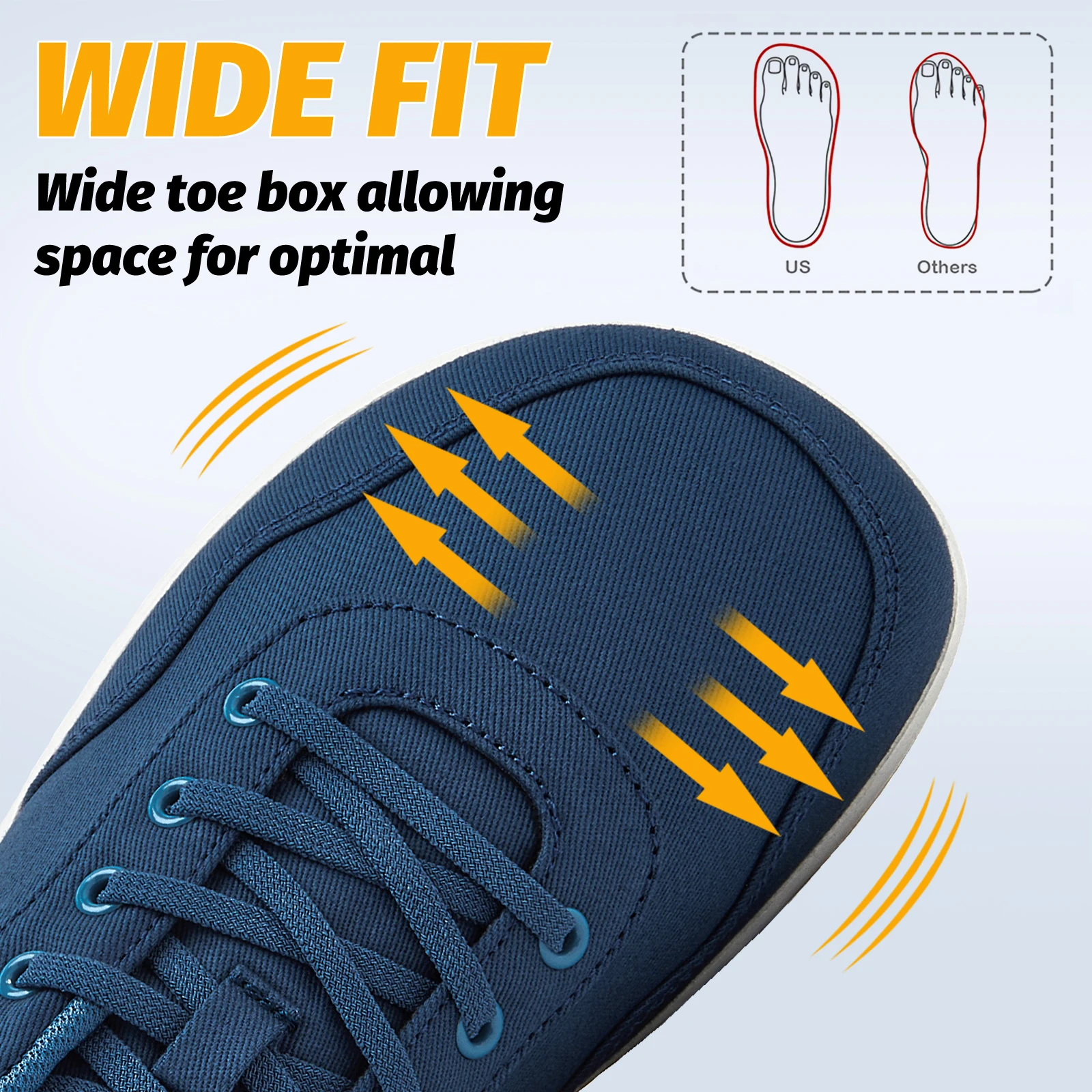 HOBIBEAR Unisex Barefoot Shoes for Men Women Wide Toe Adjustable Slip On Sneakers Minimalist Lightweight Walking Shoes