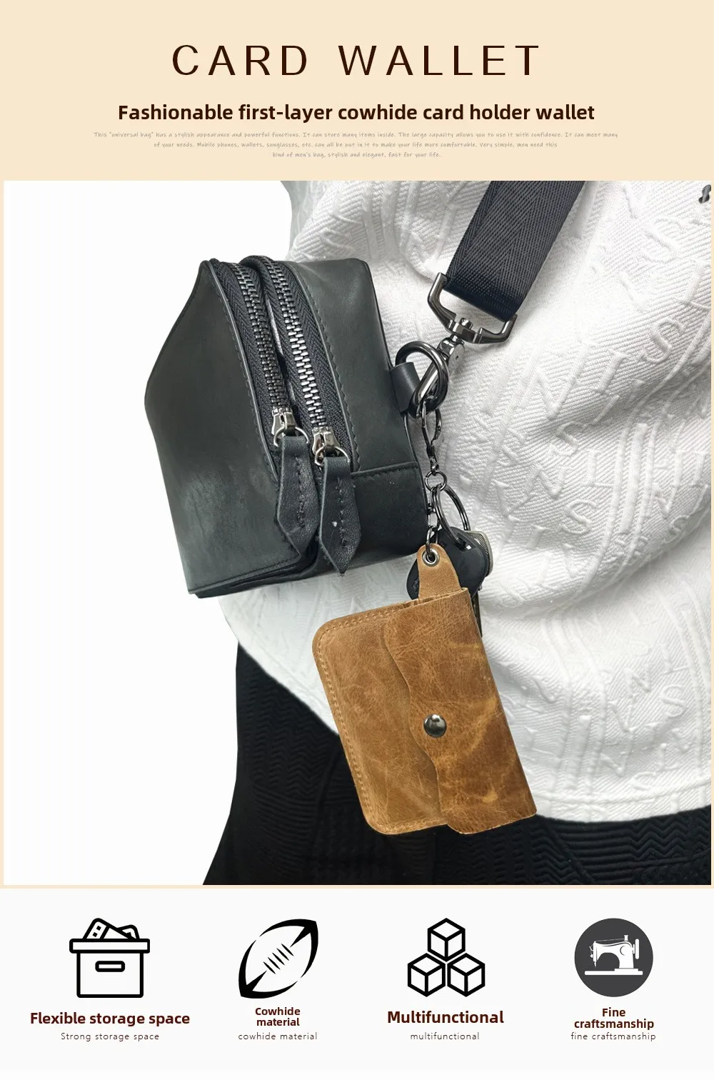 New Cow Leather Men's And Women's Card Bag Coin Purse Slim Credit Card ID Holder Wallet For Men and Women Pocket