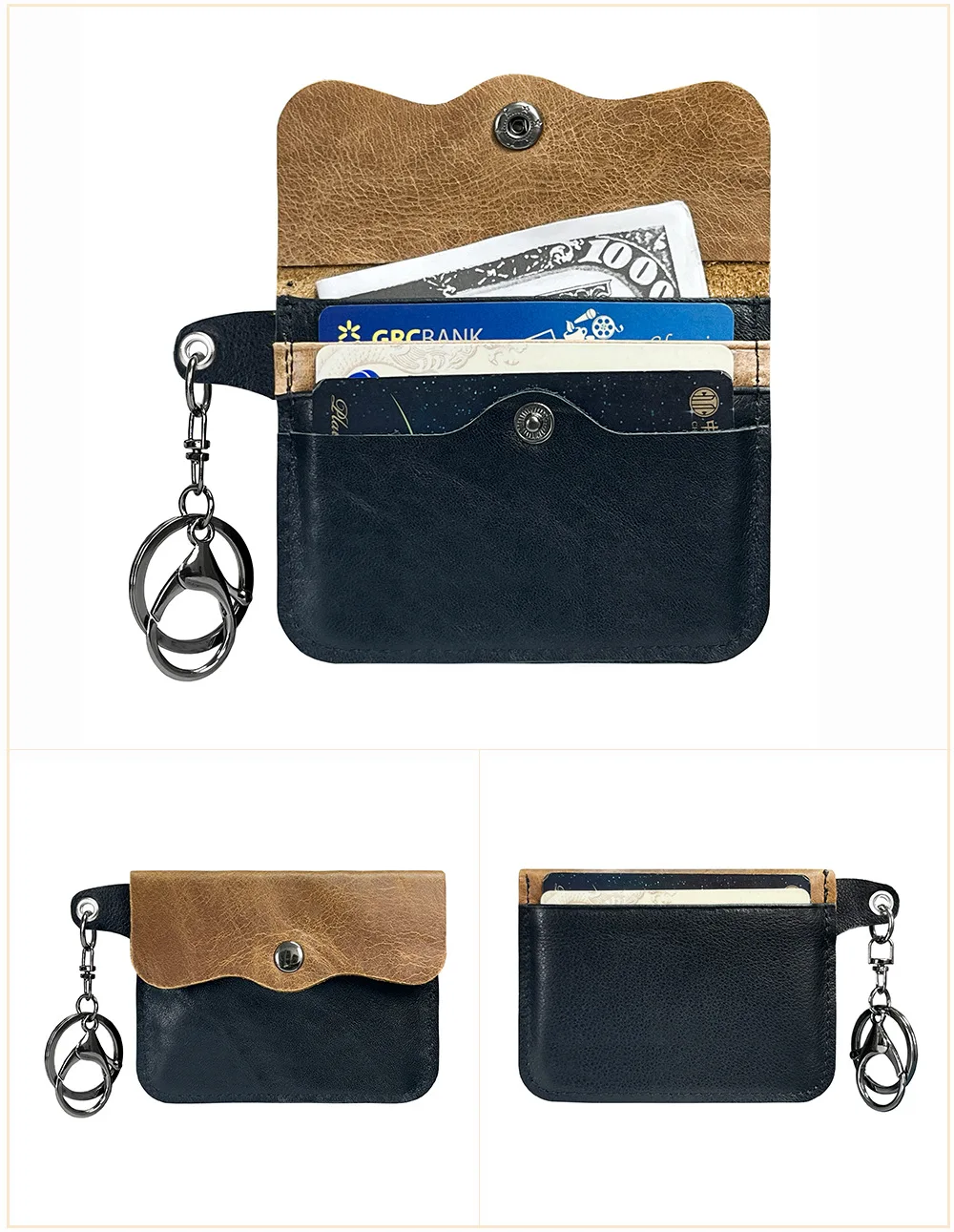 New Cow Leather Men's And Women's Card Bag Coin Purse Slim Credit Card ID Holder Wallet For Men and Women Pocket