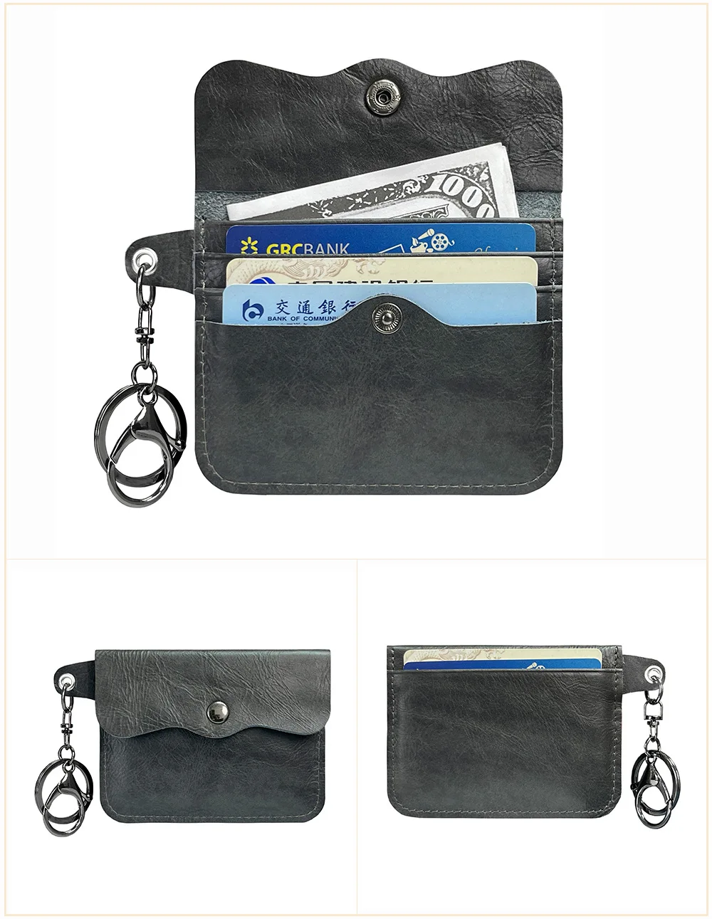 New Cow Leather Men's And Women's Card Bag Coin Purse Slim Credit Card ID Holder Wallet For Men and Women Pocket