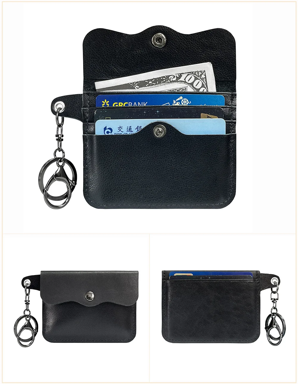 New Cow Leather Men's And Women's Card Bag Coin Purse Slim Credit Card ID Holder Wallet For Men and Women Pocket