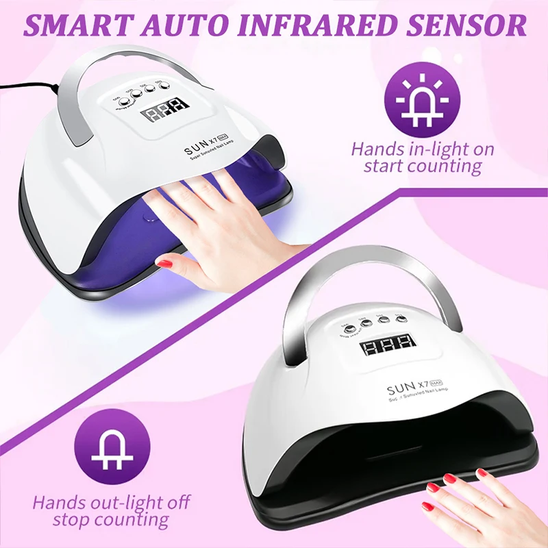 DianaBeauty UV LED Nail Lamp 180W Manicure Lamp for Curing All Nail Gel 57 LEDs Quick-drying Nail Dryer with4 Timers Nail Art