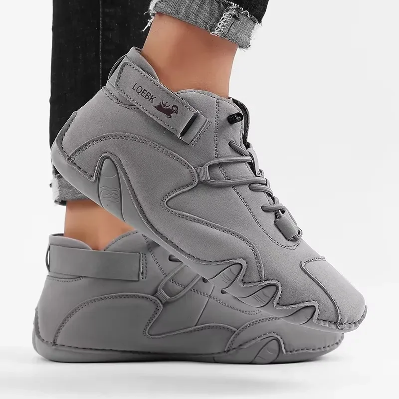New 2025 Men's Retro Design Sports Shoes Men's Outdoor Casual Leather Breathable Comfortable Summer Hot Selling Flat Ankle Boots