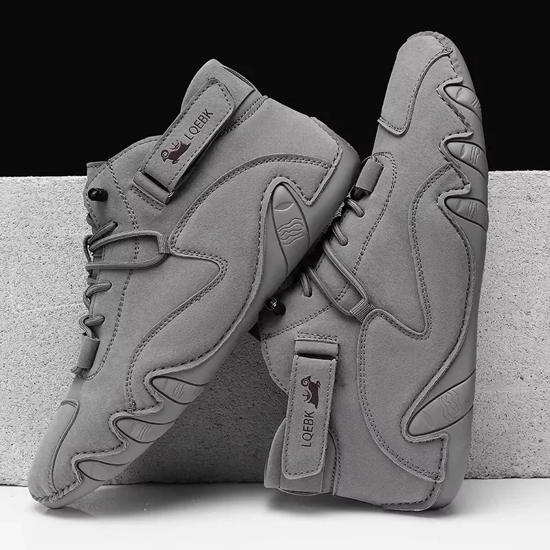 New 2025 Men's Retro Design Sports Shoes Men's Outdoor Casual Leather Breathable Comfortable Summer Hot Selling Flat Ankle Boots