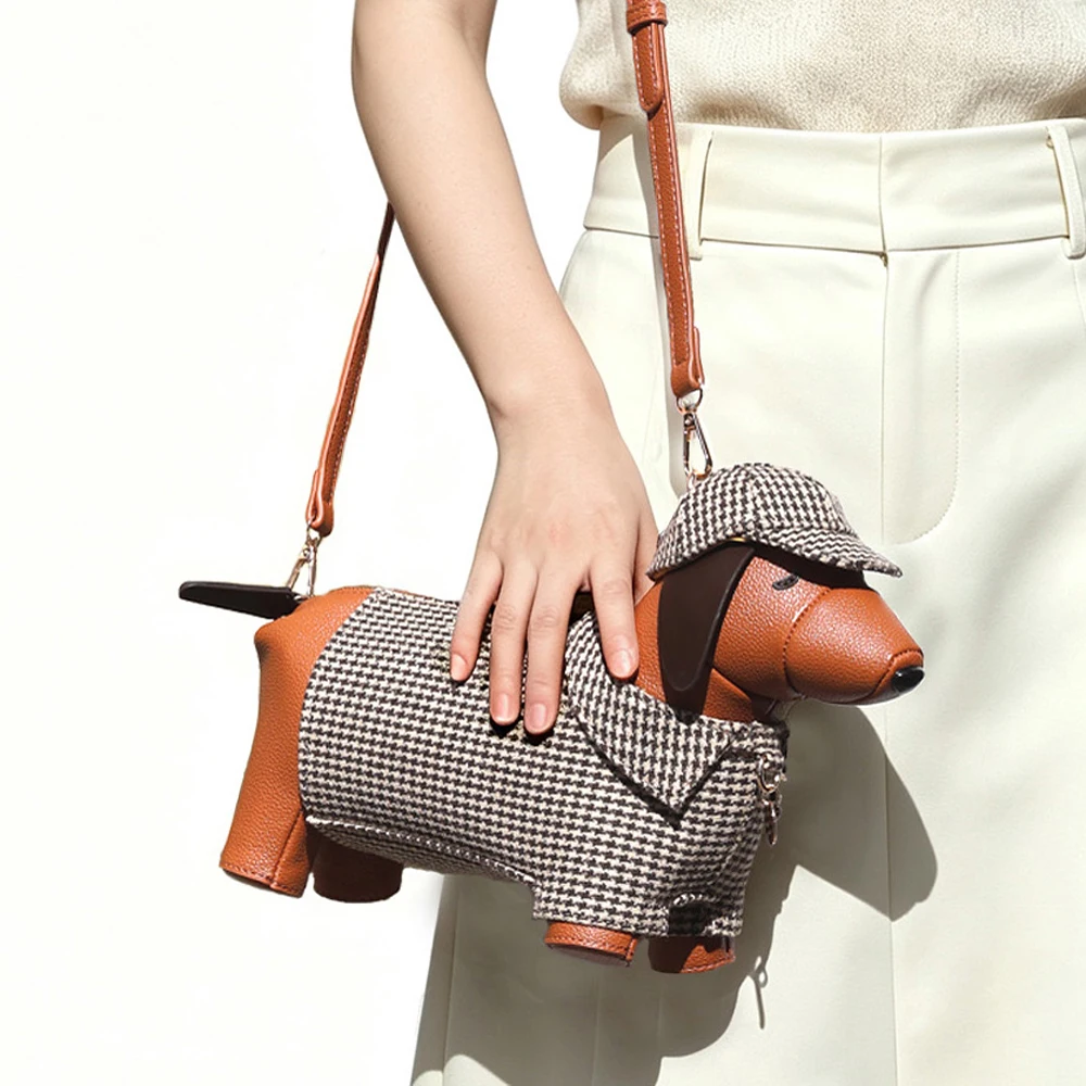 Purses and handbags For Women Designer Leather crossbody shoulder bag Purse Cute dog shape Evening Party bag Women's bag