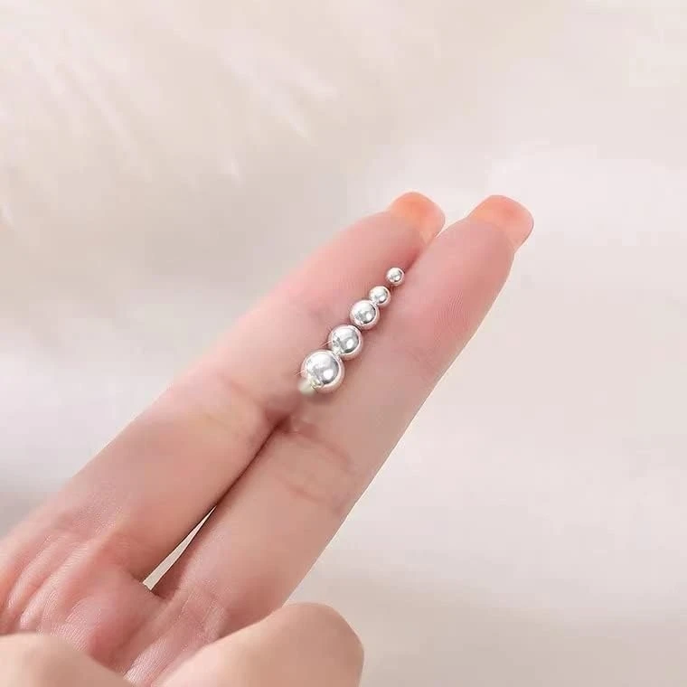 925 Sterling Silver Stud Earrings for Women Sterling Silver Earrings Multiple Piercings 5 Pairs Earrings Set 2mm 3mm 4mm 5mm 6mm