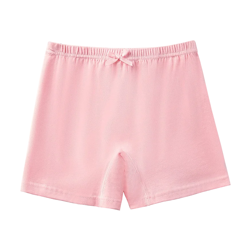 Kids Girls Panties 4 Pcs Soft Cotton Breathable Safety Pants Solid Color Underpants Four Seasons Fashion Leggings For 2-13 Years