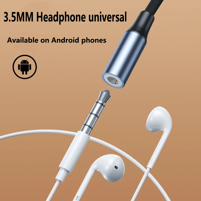 USB C 3.5 Jack Audio Cable USB C To 3 5 MM Jack Aux Adapter Phone Accessories Cabo Adaptador USB Tipo C USB C Adapter HeadPhone