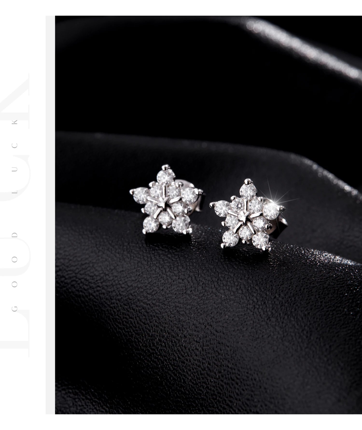 MODIAN D Color Dazzling Moissanite Earrings 925 Sterling Silver Trendy Cute Snowflake Stud Earrings For Women Fine Jewelry