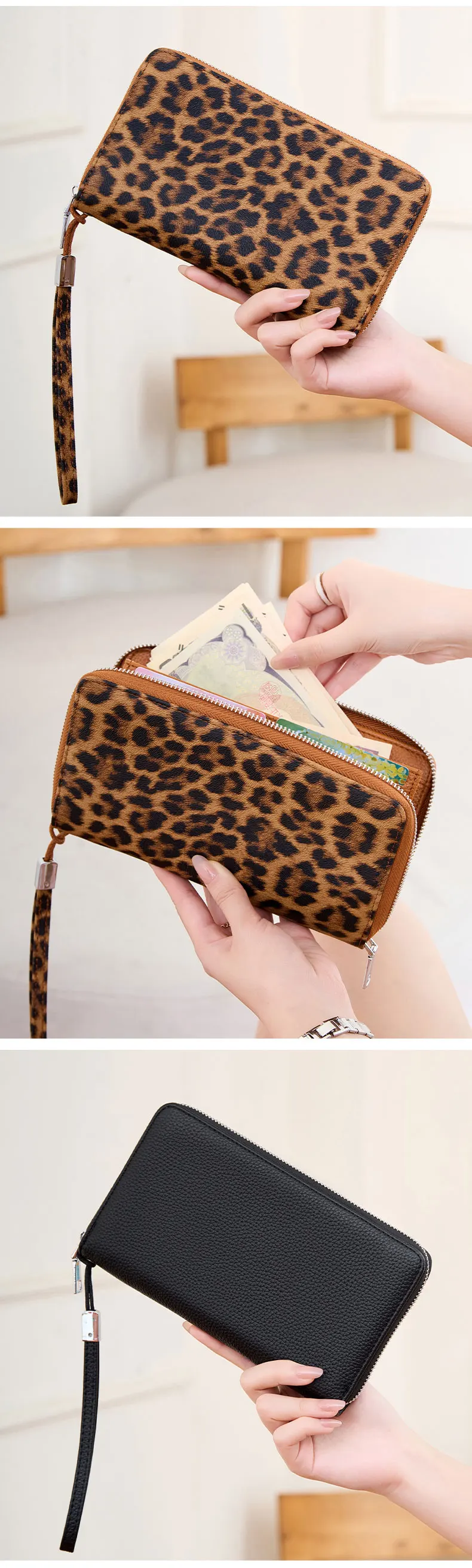 MIYIN Women Wallet RFID Blocking High Quality PU Leather Zipper Wallet Large Capacity Long Wallet Credit Card Clutch Wristlet Wa