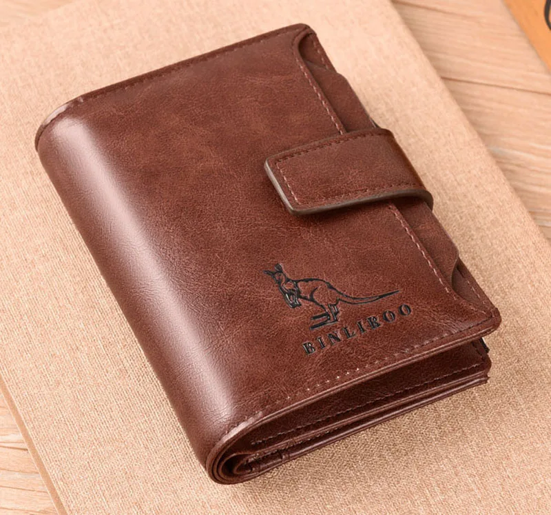 Artificial Leather Men's Wallet Luxury Short RFID Card Holder for Men Zipper Coin Purse Portable Wallets for Men Billfold