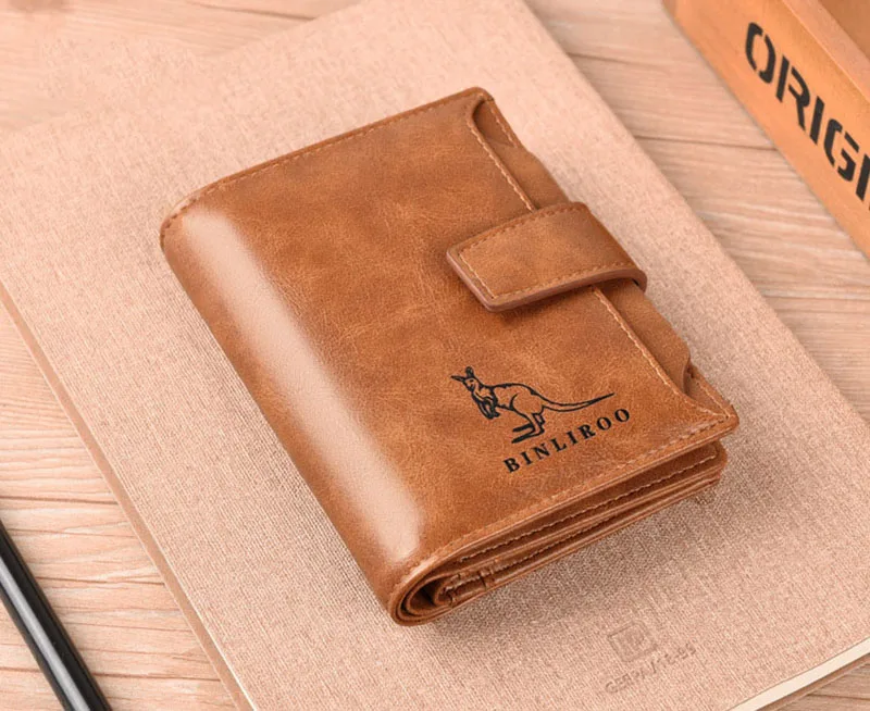 Artificial Leather Men's Wallet Luxury Short RFID Card Holder for Men Zipper Coin Purse Portable Wallets for Men Billfold