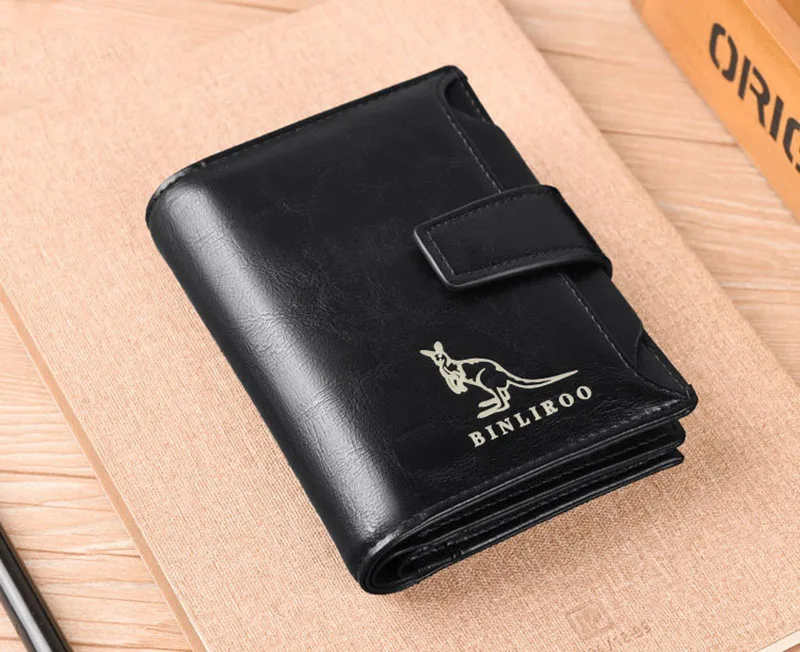 Artificial Leather Men's Wallet Luxury Short RFID Card Holder for Men Zipper Coin Purse Portable Wallets for Men Billfold