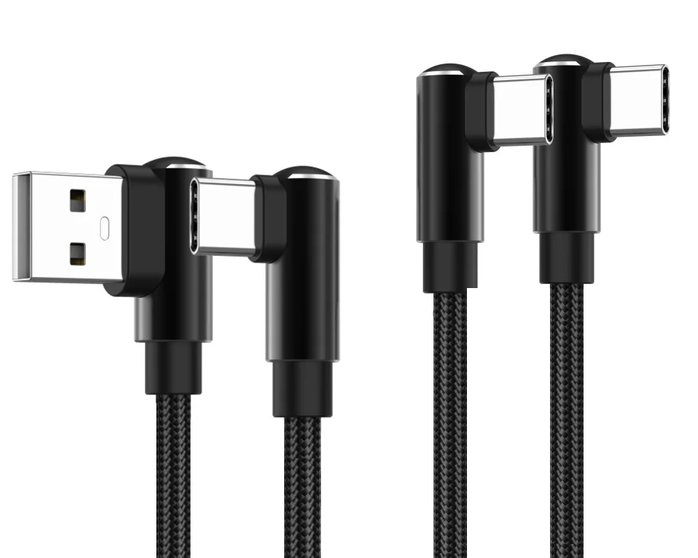90 Degree Elbow 66W 6A Short Data Cable USB A USB C To Type C Fast Charging Cable For iPhone 15 16 Xiaomi Samsung Huawei