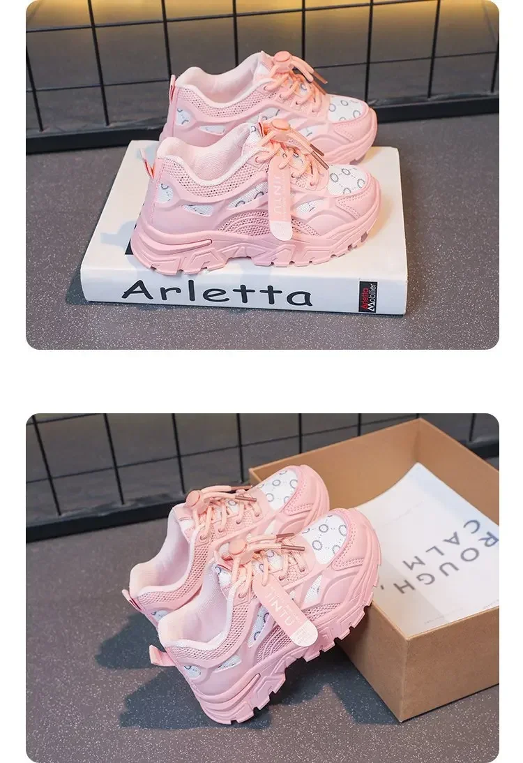 Children's Casual Shoes 2023 Spring Style Net Breathable Non-slip Running Shoes For Boys And Girls Comfortable Outdoor Footwear