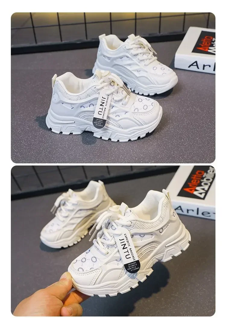 Children's Casual Shoes 2023 Spring Style Net Breathable Non-slip Running Shoes For Boys And Girls Comfortable Outdoor Footwear