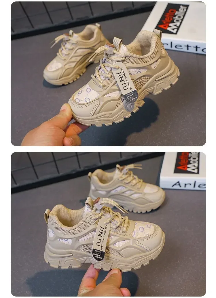 Children's Casual Shoes 2023 Spring Style Net Breathable Non-slip Running Shoes For Boys And Girls Comfortable Outdoor Footwear