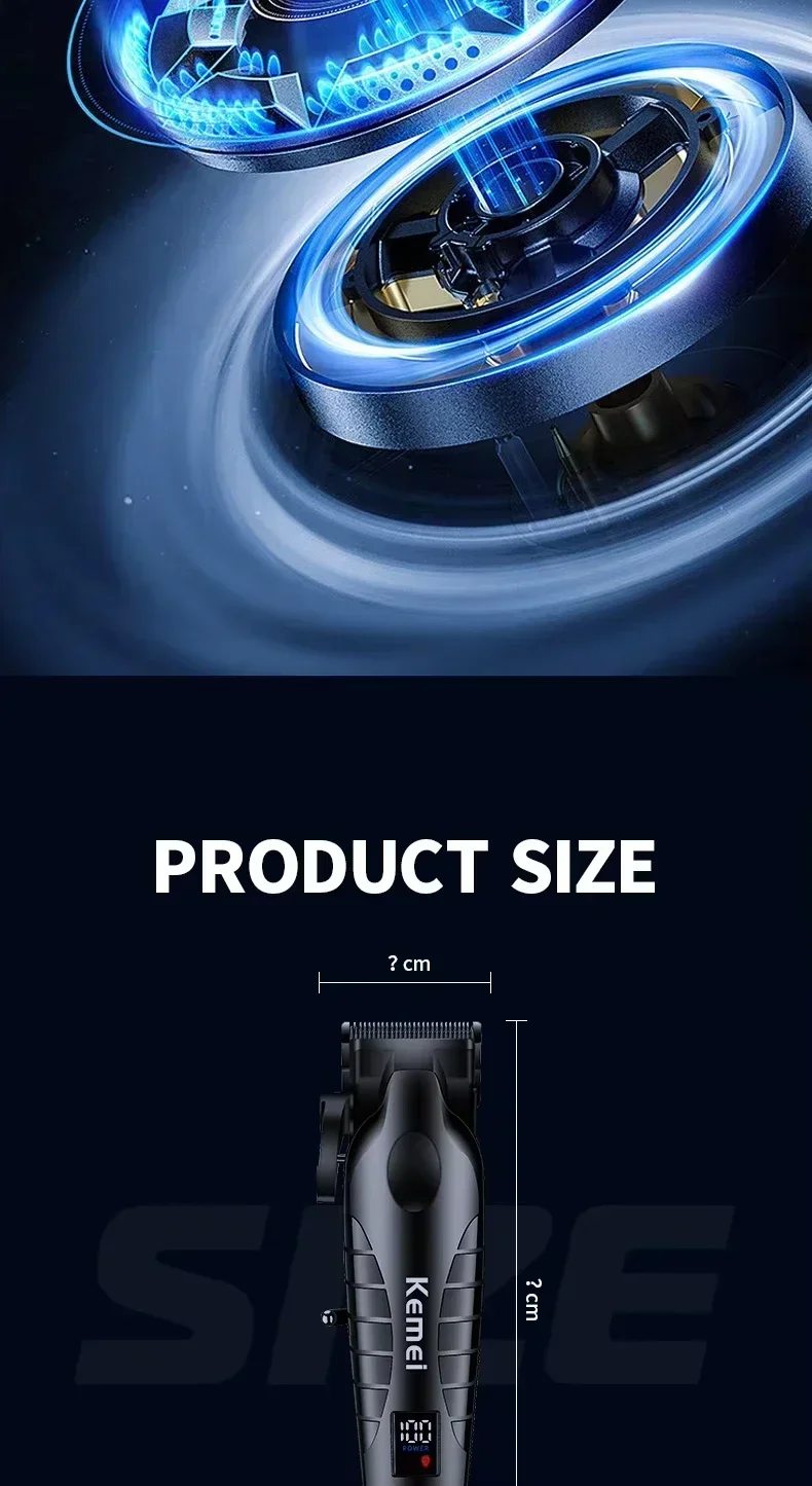 Kemei KM-2290 KM-2293 KM-T95 New Professional Cutting Machine Electric Shaver Hair Trimmers With LCD Display Men's Hair Clipper