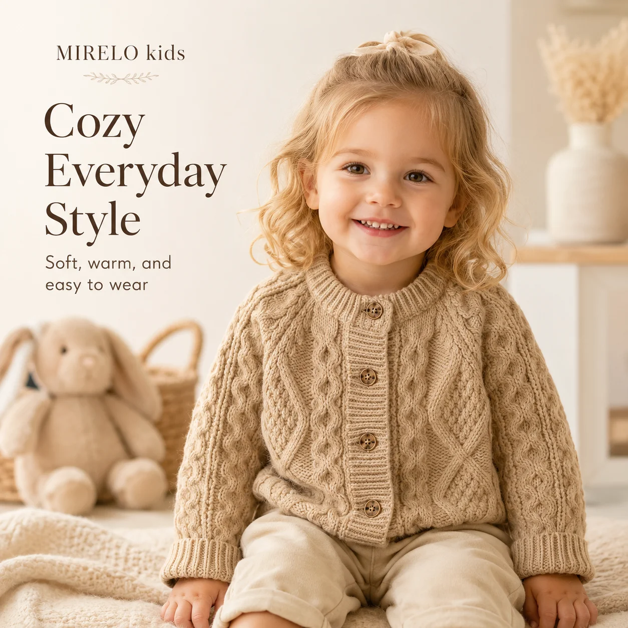 Autumn Sweater Children's Clothes Sweater Knit Cardigan for Girls Boys Long Sleeve Keep Warm Thickened Jacket Outfit Coat