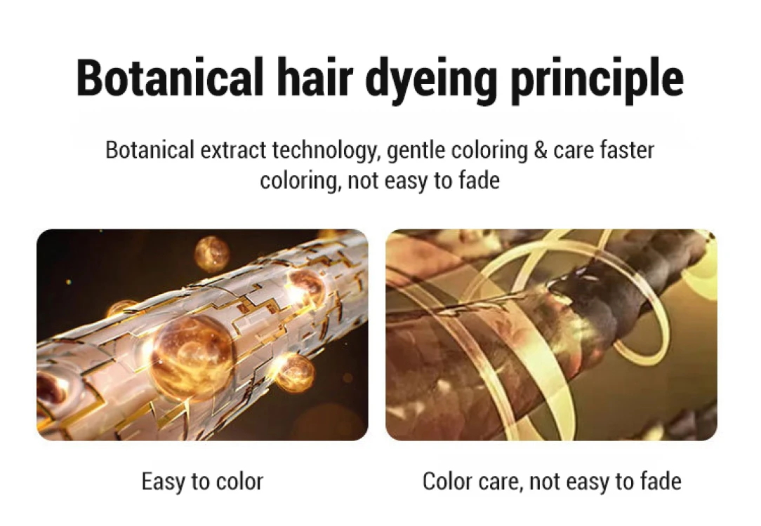 Bubble Botanical Hair Dye Can Cover White Hair At Home Lazy Hair Color Care Natural Plant Essence Permanent Hair Color Cream