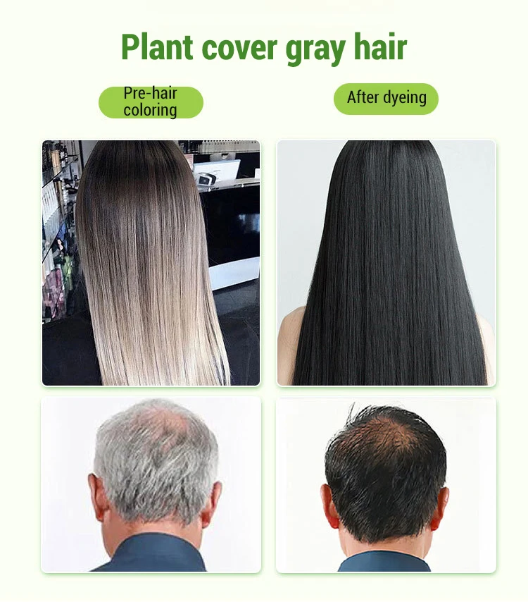 Bubble Botanical Hair Dye Can Cover White Hair At Home Lazy Hair Color Care Natural Plant Essence Permanent Hair Color Cream