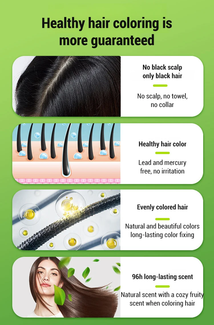 Bubble Botanical Hair Dye Can Cover White Hair At Home Lazy Hair Color Care Natural Plant Essence Permanent Hair Color Cream