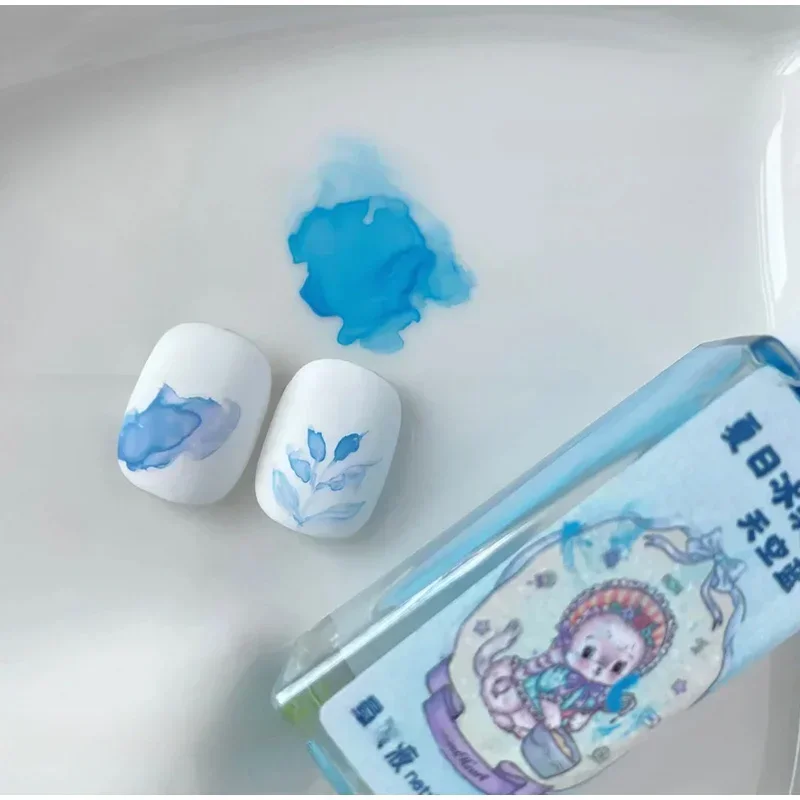 Hot Nail Art 6 Colors 6ML Summer Ice Cream Nail Dye Solution Creative Nail Pattern DIY Design Dye Solution Women Nail Decoration