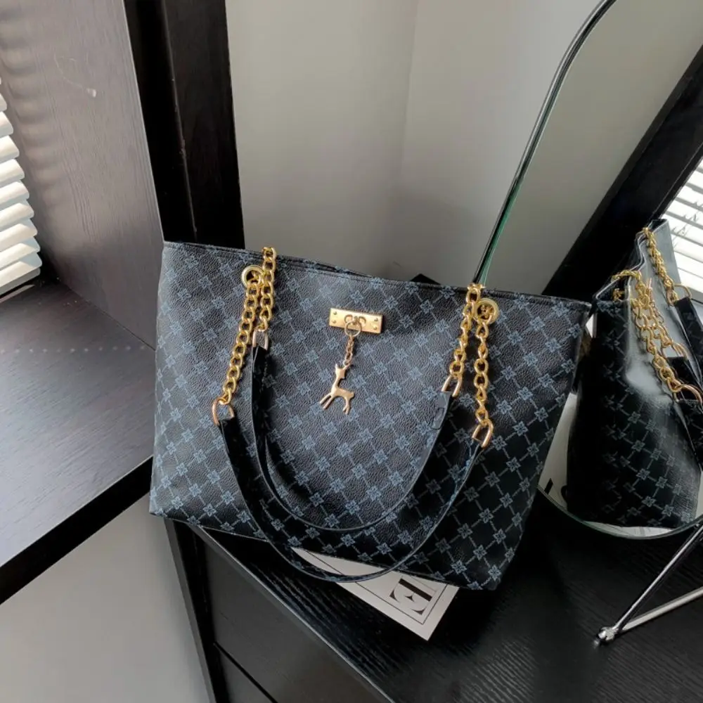 Women Luxury Design Tote Bag Large Capacity Handbag Fashion Printing Shoulder Bag Trendy New Shopping Bag Purse