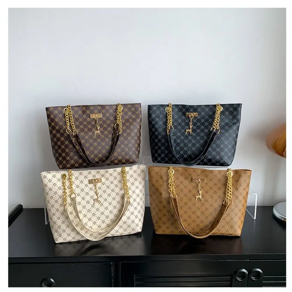Women Luxury Design Tote Bag Large Capacity Handbag Fashion Printing Shoulder Bag Trendy New Shopping Bag Purse