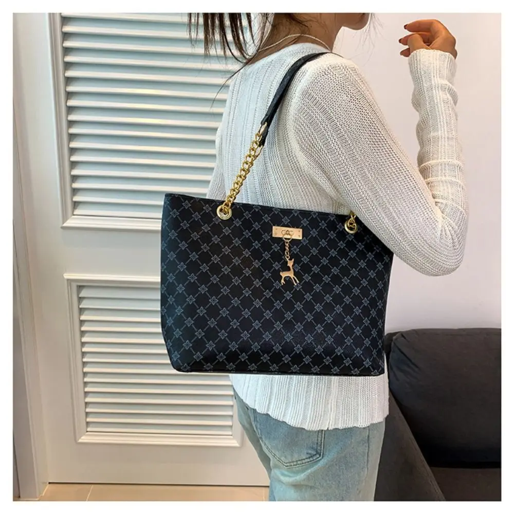 Women Luxury Design Tote Bag Large Capacity Handbag Fashion Printing Shoulder Bag Trendy New Shopping Bag Purse