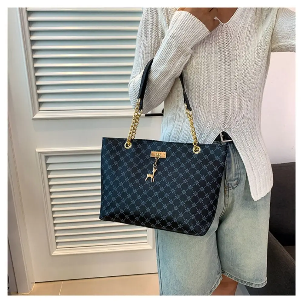 Women Luxury Design Tote Bag Large Capacity Handbag Fashion Printing Shoulder Bag Trendy New Shopping Bag Purse