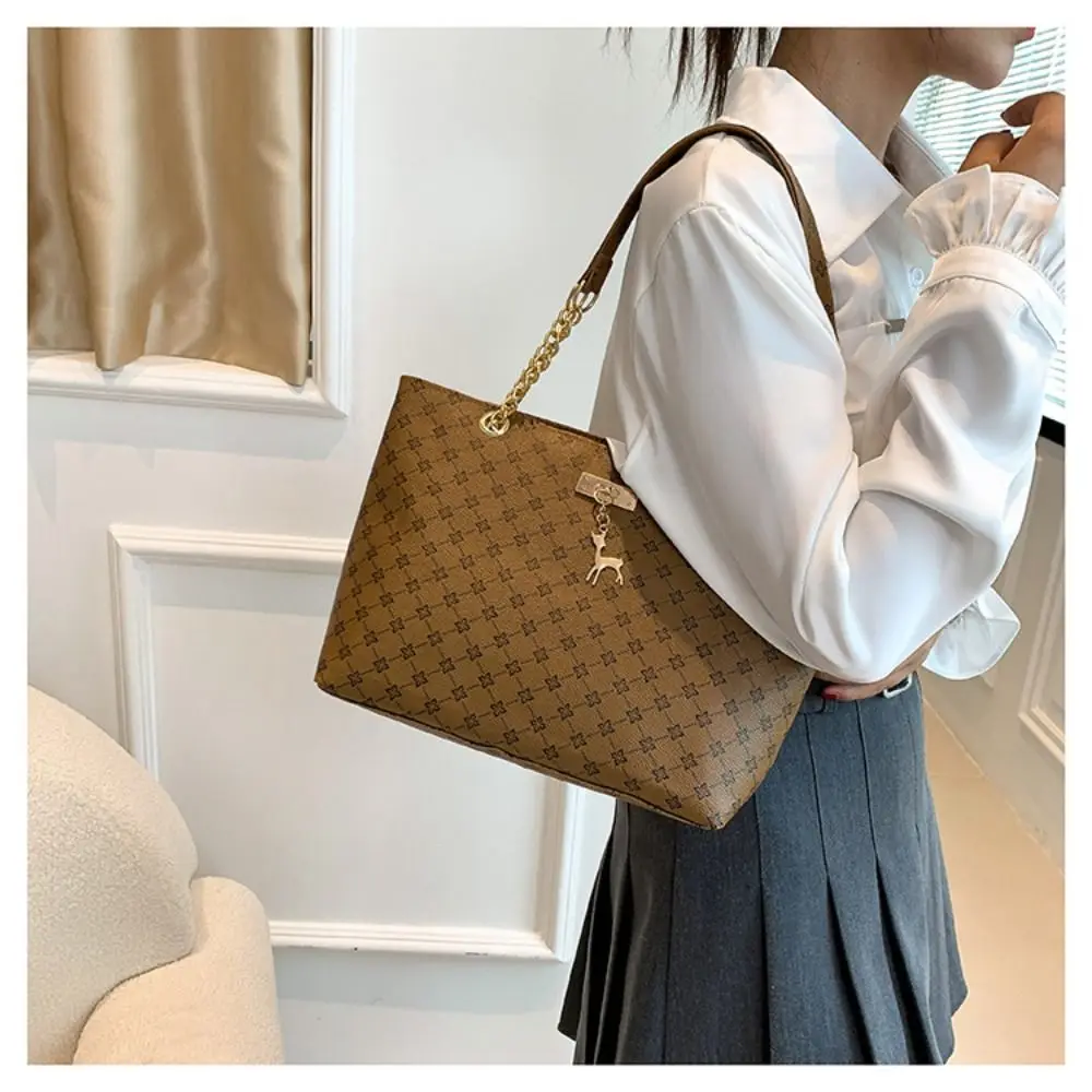 Women Luxury Design Tote Bag Large Capacity Handbag Fashion Printing Shoulder Bag Trendy New Shopping Bag Purse
