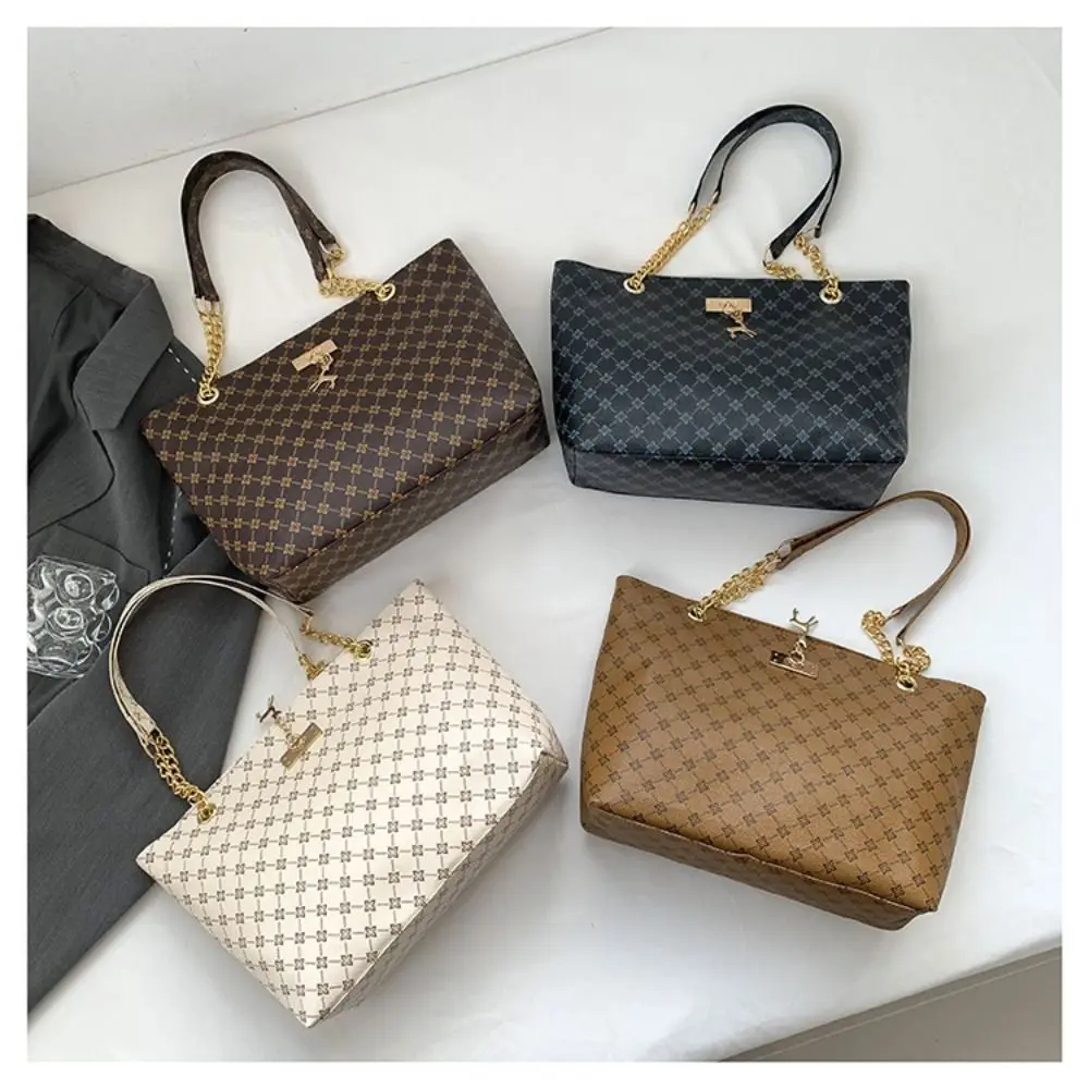 Women Luxury Design Tote Bag Large Capacity Handbag Fashion Printing Shoulder Bag Trendy New Shopping Bag Purse
