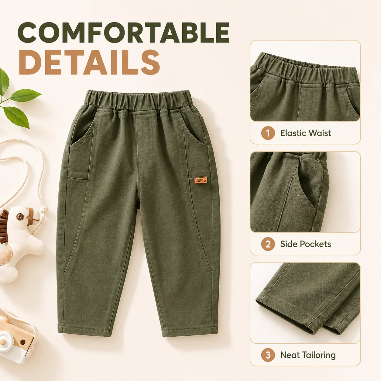 Spring Kids Pants & Capris Cotton Trousers Boys Thin Long Pants Spring Fall Casual Wear Simple Design Baby Childrens Clothing