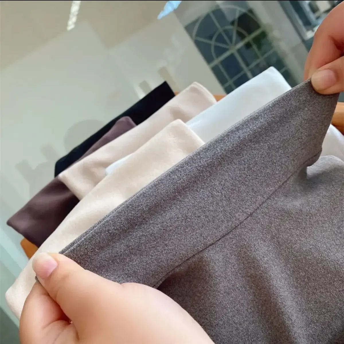 Winter Baby Warm Top Boys Girls Velvet Inner Solid Color Bottom Children's Half High Collar Long Sleeve T-shirt Kids Clothes