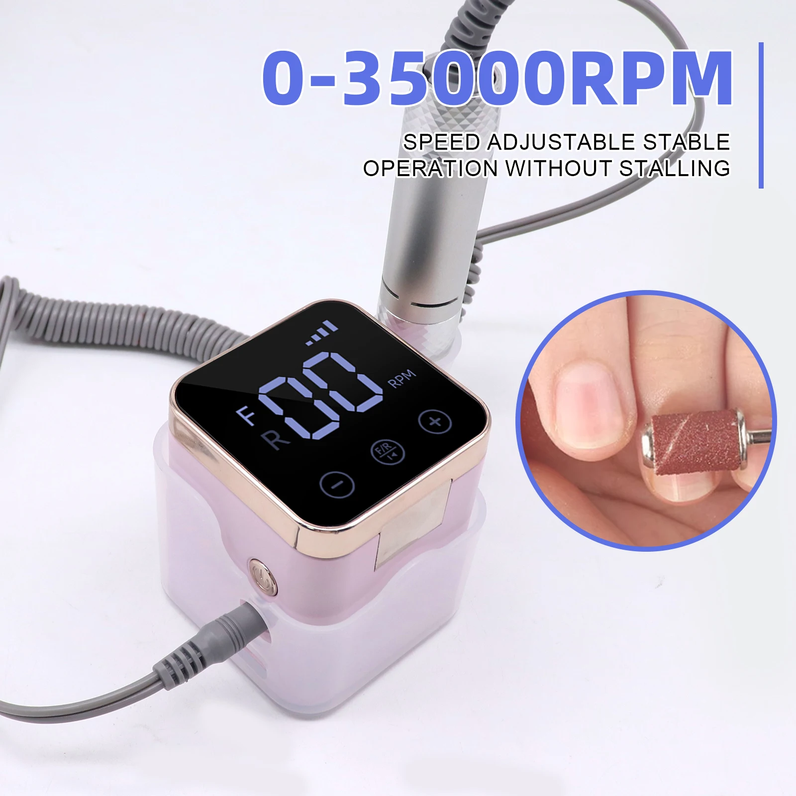 Nail Sander Pen Nail Removal Special Electric Nail Grinder To Remove Dead Skin Charging Smart Word Lamp New Flip