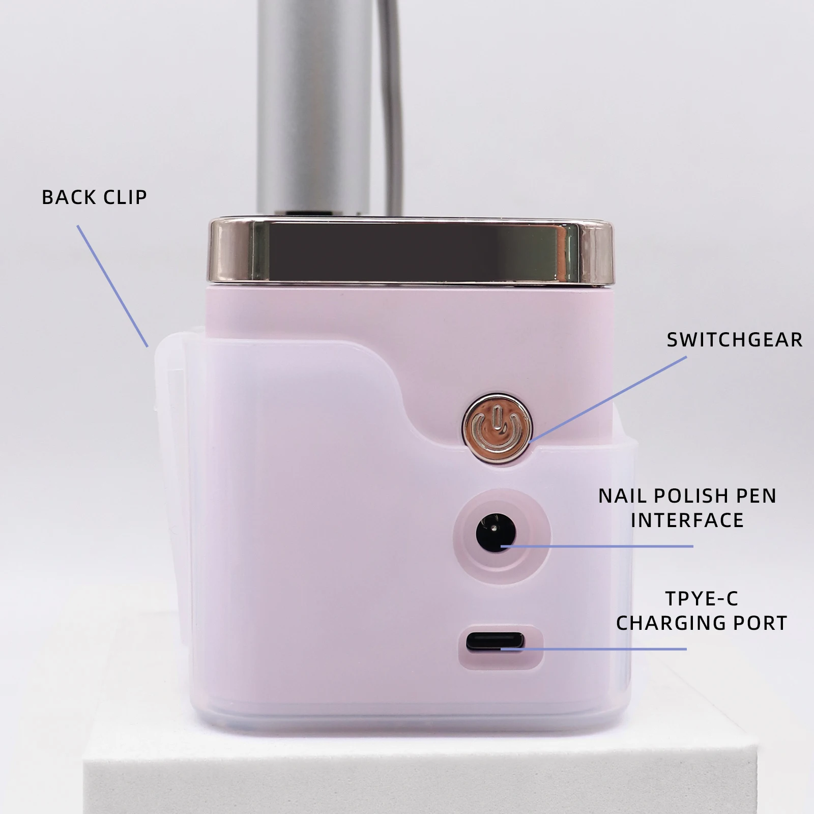 Nail Sander Pen Nail Removal Special Electric Nail Grinder To Remove Dead Skin Charging Smart Word Lamp New Flip