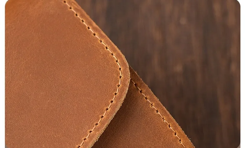 Vintage Crazy Horse Leather Credit Card Holder Wallet Mens Real Cowhide Slim ID VIP Business Cards Case Bag Small Coins Purses
