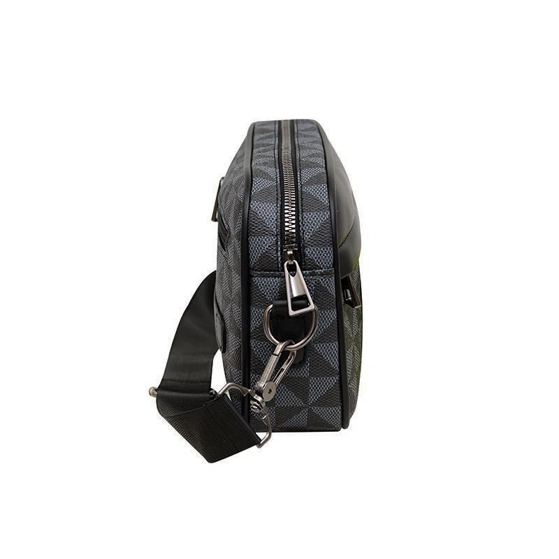 Casual Lightweight Business Shoulder Bags for Men PU Leather Messenger Bag Comfortable Wide Strap Crossbody Bags Designer Male