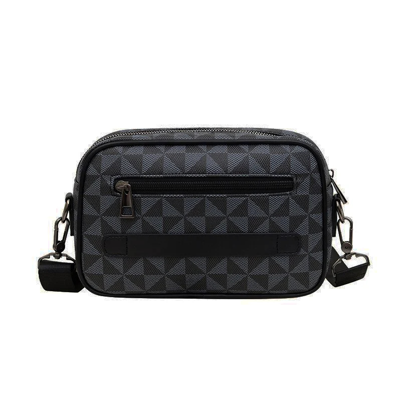 Casual Lightweight Business Shoulder Bags for Men PU Leather Messenger Bag Comfortable Wide Strap Crossbody Bags Designer Male