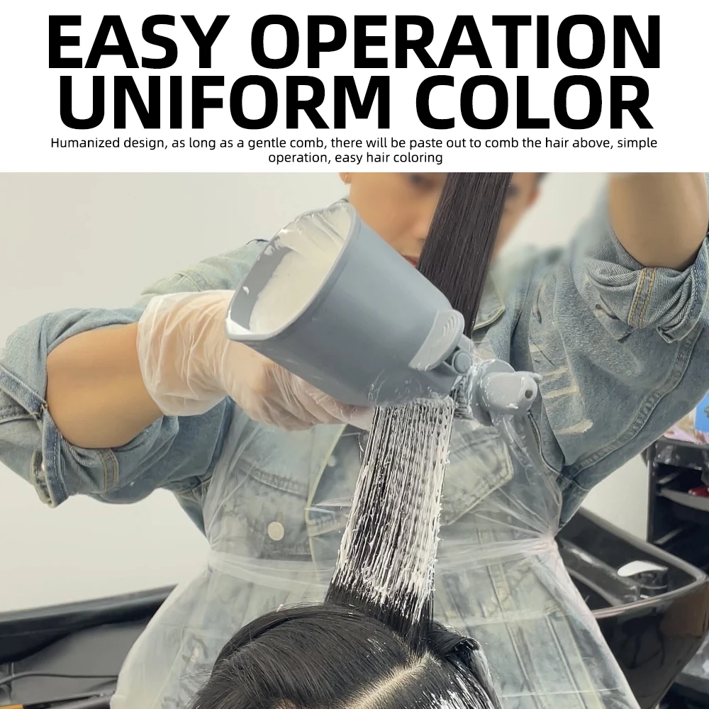 Hair Brush Hairdressing Hair Dye Comb Can Hold Hair Dye Cream Barber Tinting Highlighting Easy Use Practical Hair Styling Tools