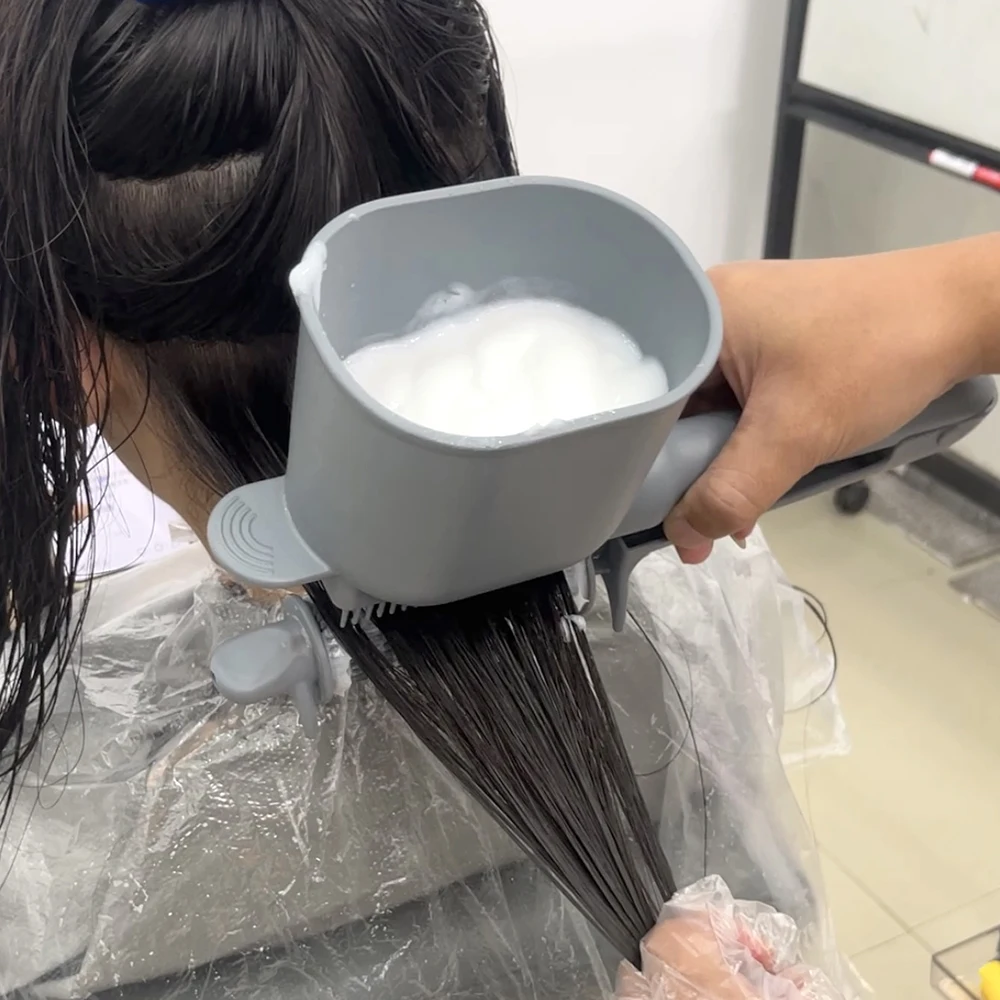 Hair Brush Hairdressing Hair Dye Comb Can Hold Hair Dye Cream Barber Tinting Highlighting Easy Use Practical Hair Styling Tools