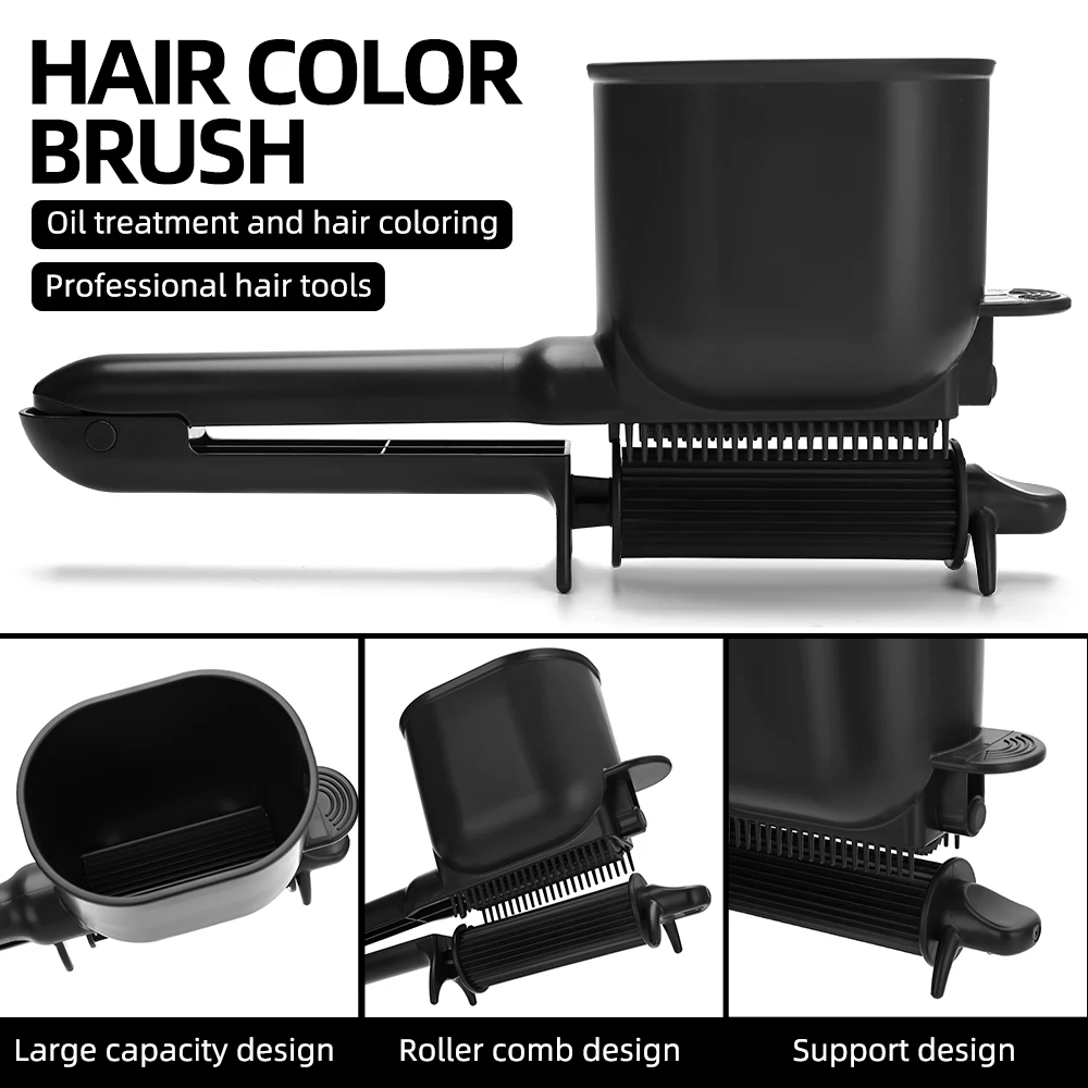 Hair Brush Hairdressing Hair Dye Comb Can Hold Hair Dye Cream Barber Tinting Highlighting Easy Use Practical Hair Styling Tools